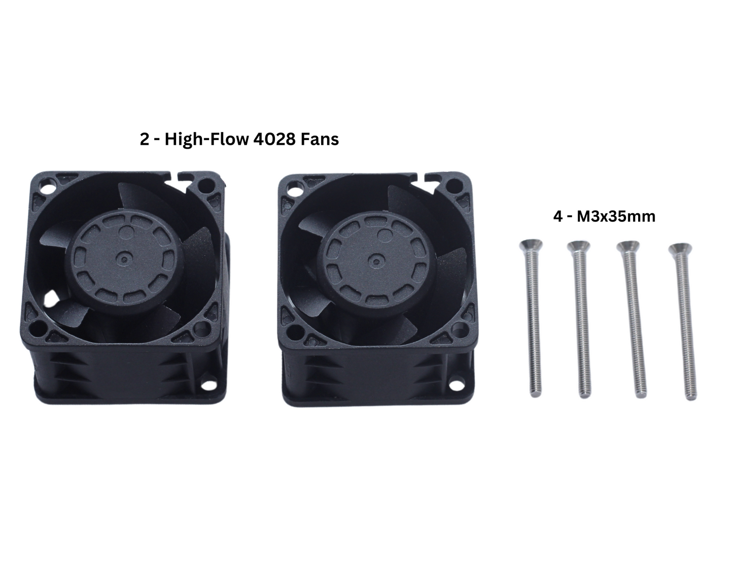 4028 High Flow Fans for Bento Box 3D Printer Filter perfect for ABS, PETG, PLA, ASA, Nylon, PC, Carbon Filled filament