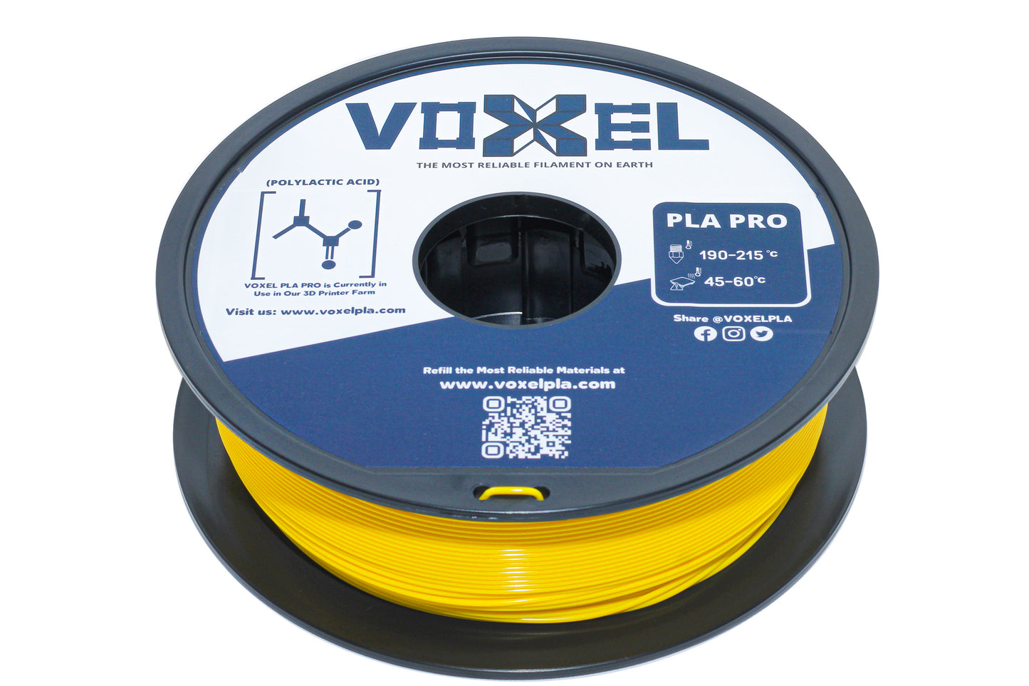 VOXELPLA PLA PLUS Yellow 1.75mm for FDM 3d printer, Bambu Lab P1P, X1C