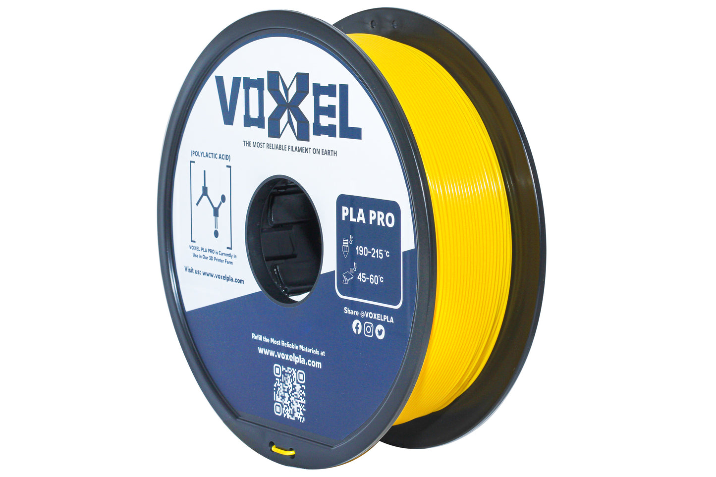 VOXELPLA PLA PLUS Yellow 1.75mm for FDM 3d printer, Bambu Lab P1P, X1C