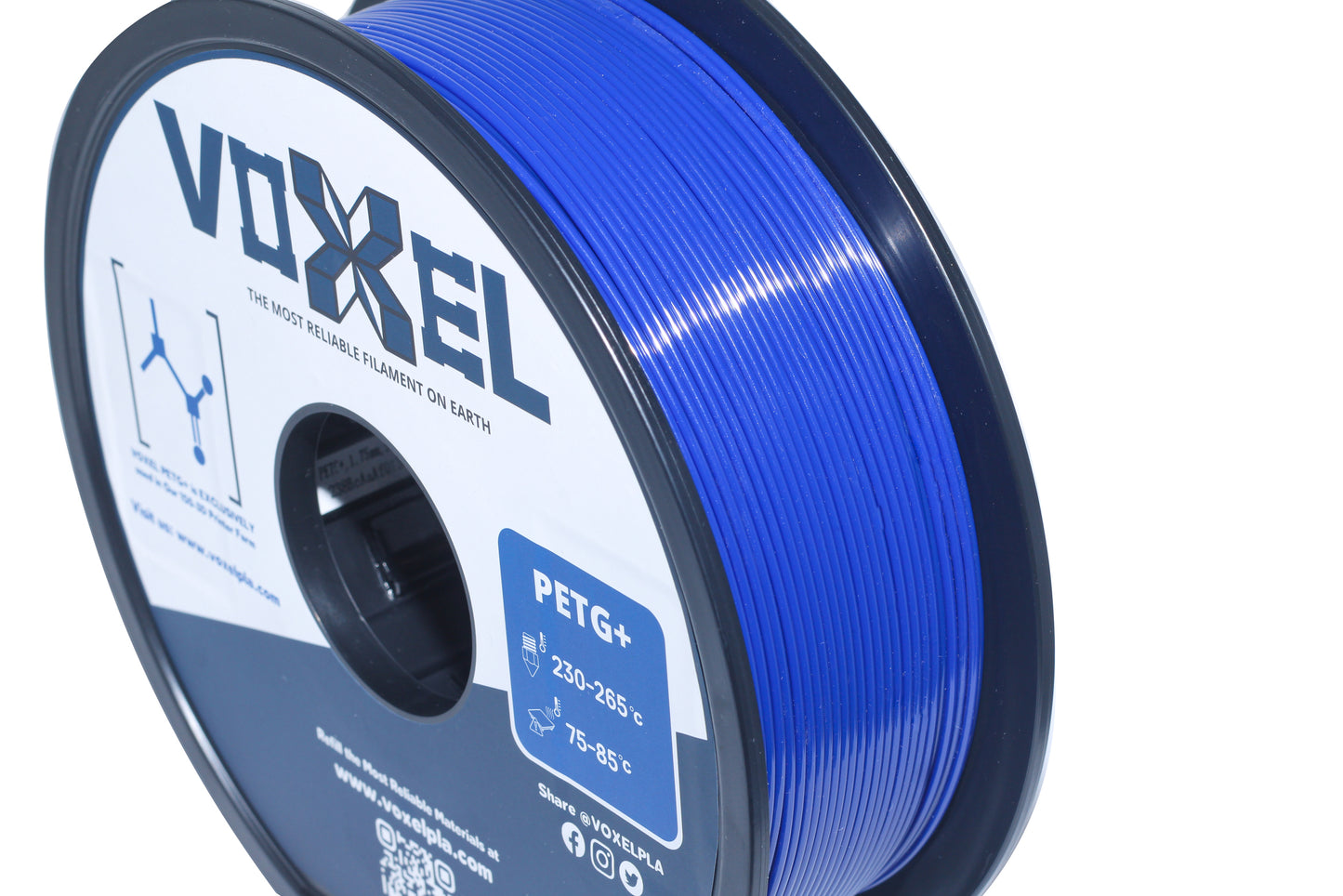 VOXELPETG PETG PLUS Blue 1.75mm for FDM 3d printer, Bambu Lab P1P, X1C, Creality, Anycubic 3D Printer