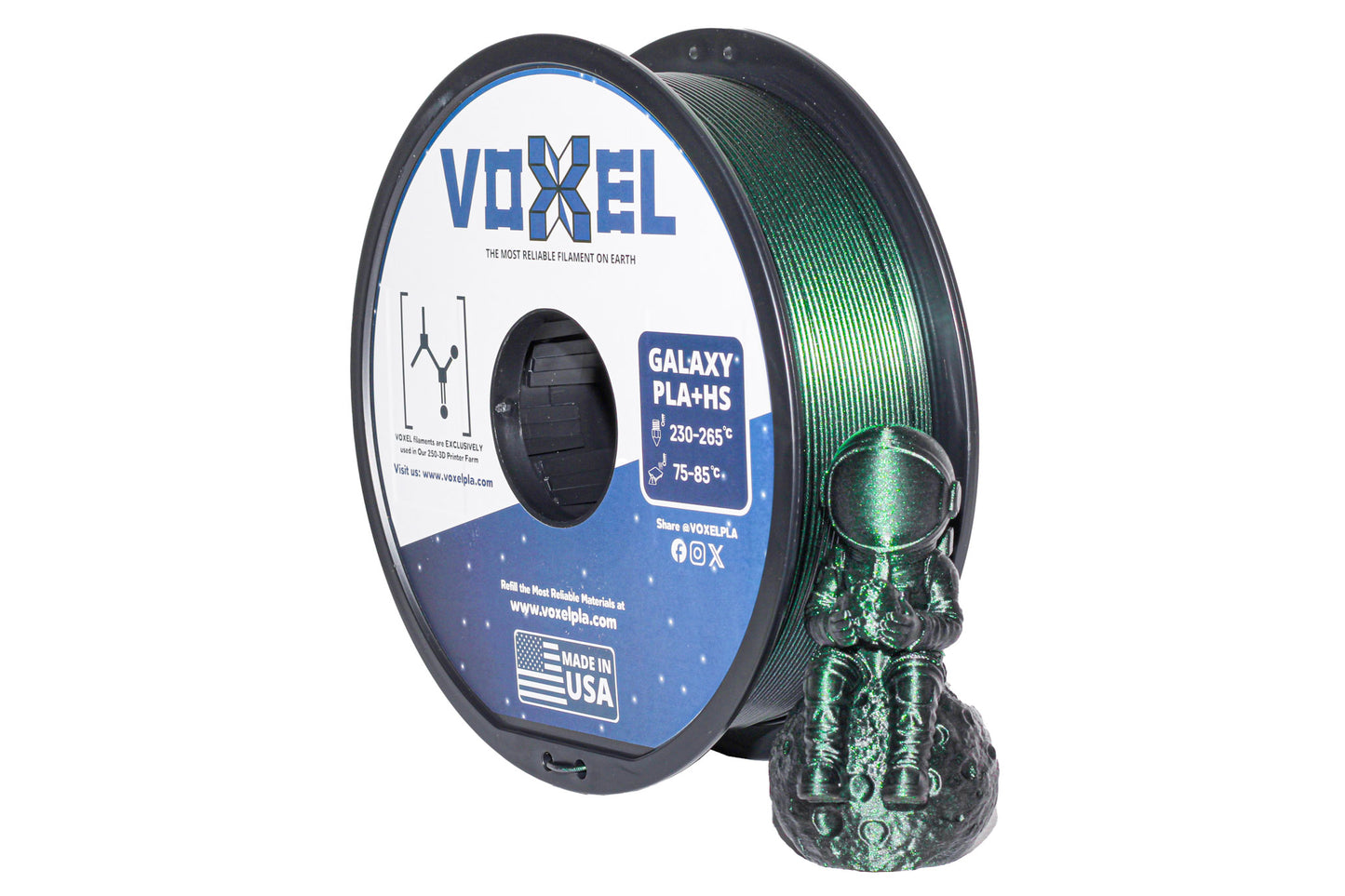VOXEL GALAXY PLA+ HS (Pro) Aurora Green 1.75mm Filament