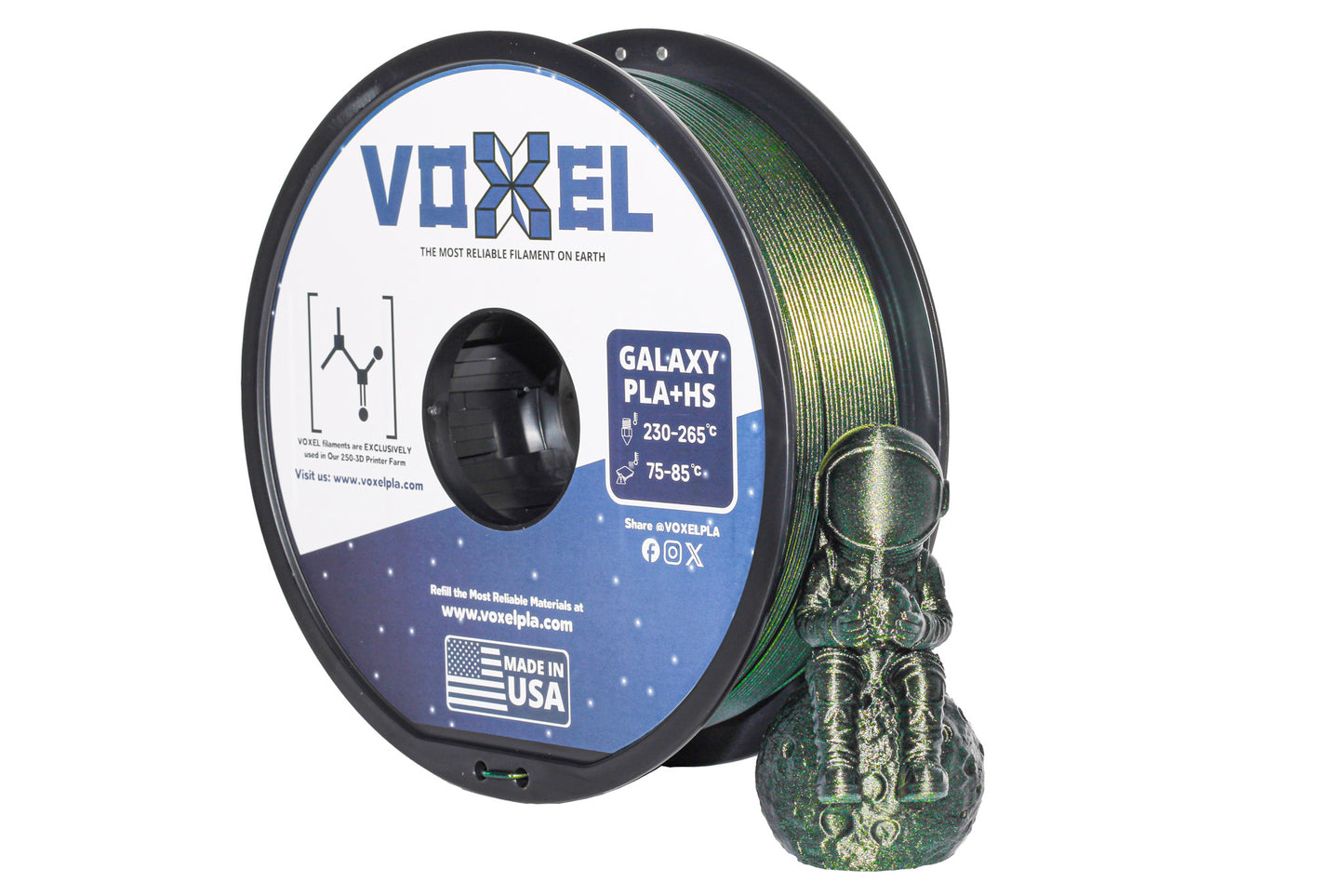 VOXEL GALAXY PLA+ HS (Pro) Emerald Gold 1.75mm Filament