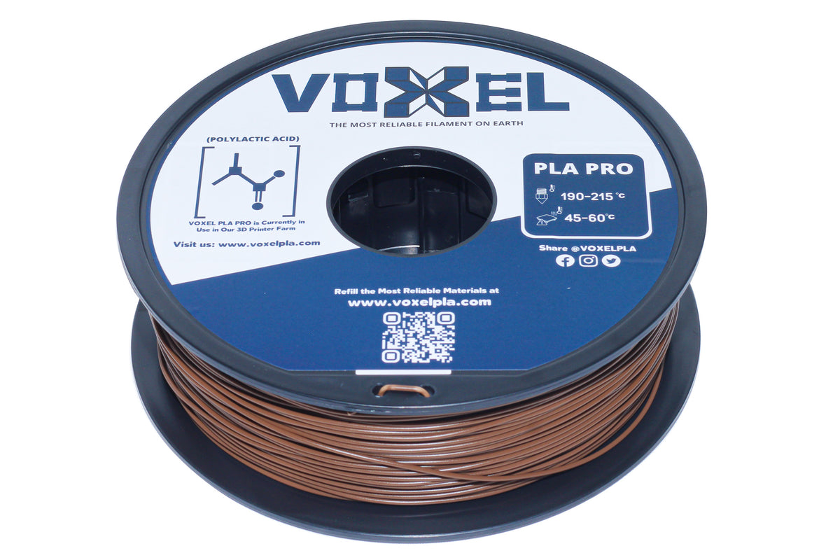 VOXELPLA PLA+ HS (Pro) Brown 1.75mm Filament (1kg) by VoxelPLA