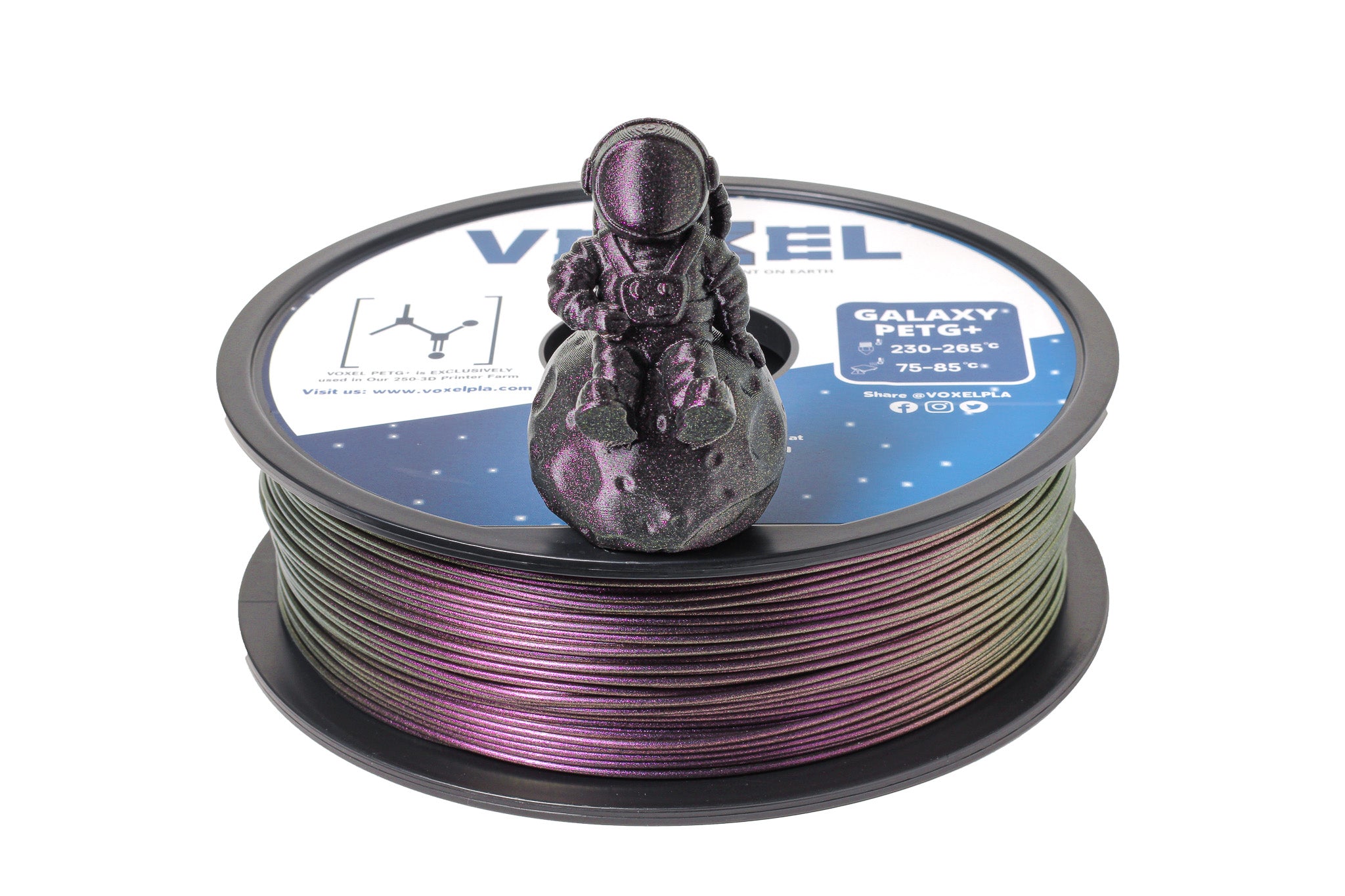 (PRE-ORDER) VOXEL GALAXY PETG+ HS (Pro) Gioiello Purple 1.75mm Filament (1kg) by VoxelPLA