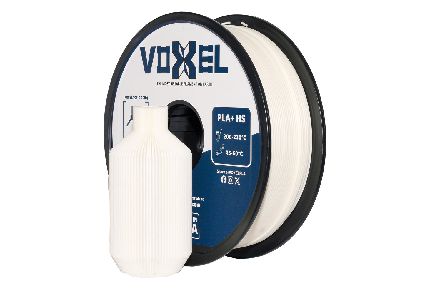 VOXELPLA PLA+ HS (Pro) Eggshell White 1.75mm Filament (1kg)