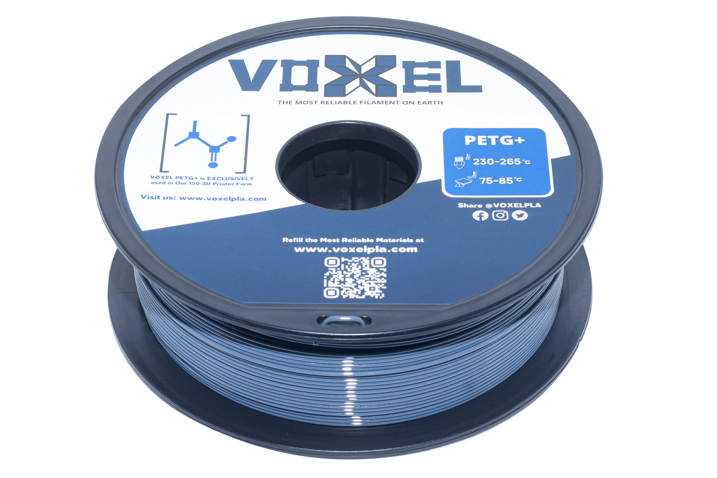 VOXELPETG PETG PLUS Grey 1.75mm for FDM 3d printer, Bambu Lab P1P, X1C, Creality, Anycubic 3D Printer