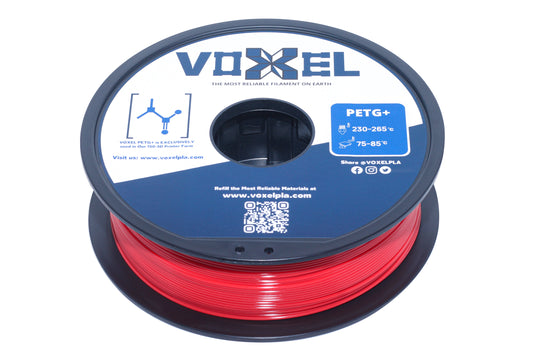 VOXELPETG PETG PLUS Red 1.75mm for FDM 3d printer, Bambu Lab P1P, X1C, Creality, Anycubic 3D Printer