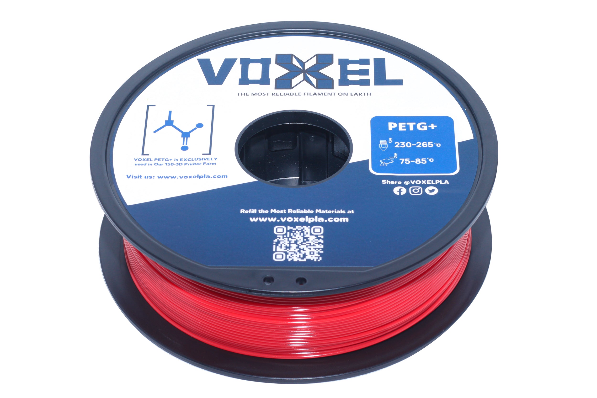 VOXELPETG+ HS (Pro) Red 1.75mm Filament (1kg / 3kg) (PETG+) by VoxelPLA