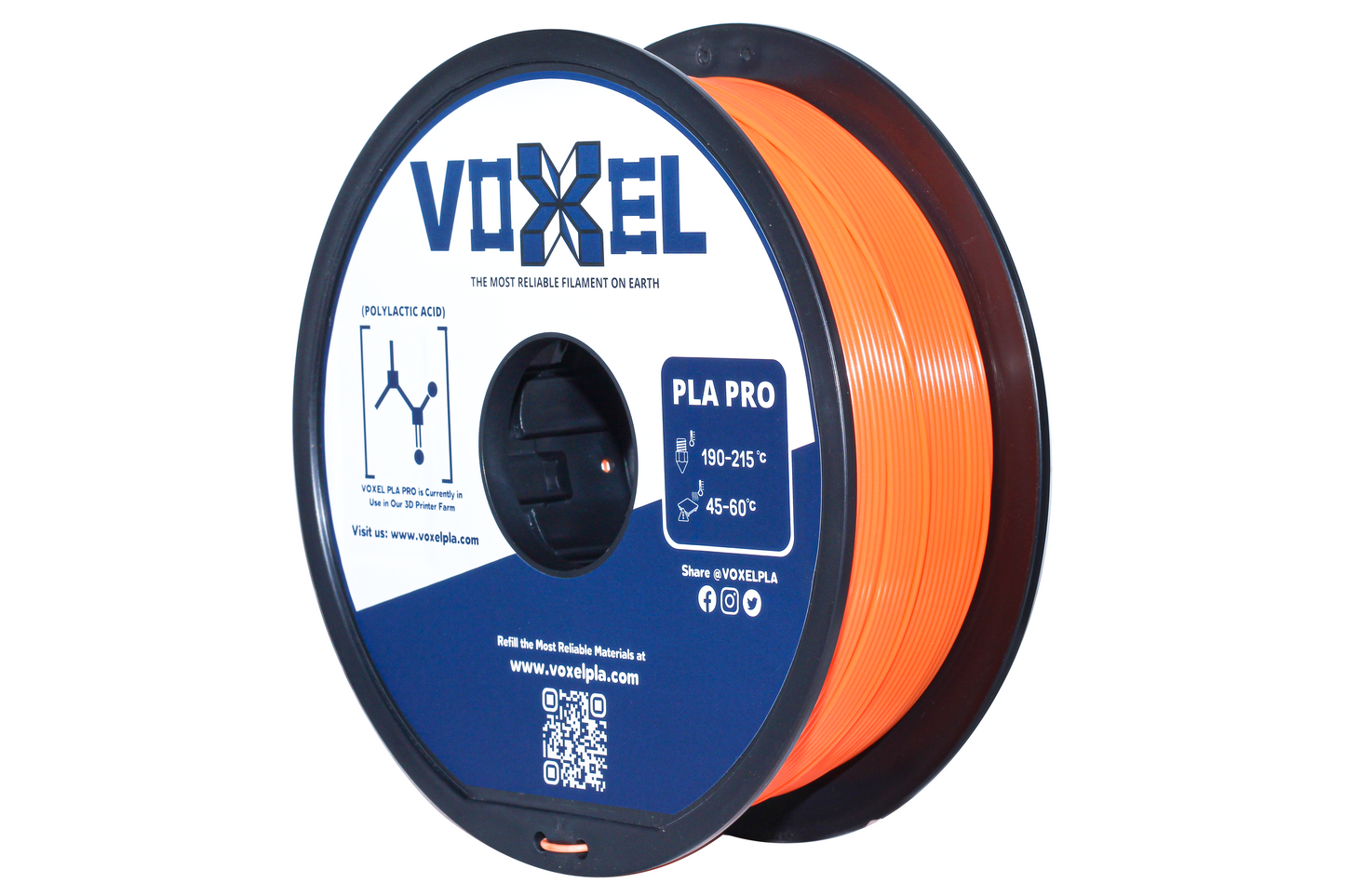 VOXELPLA PLA Plus (Pro) Fire Orange 1.75mm Filament (1kg)