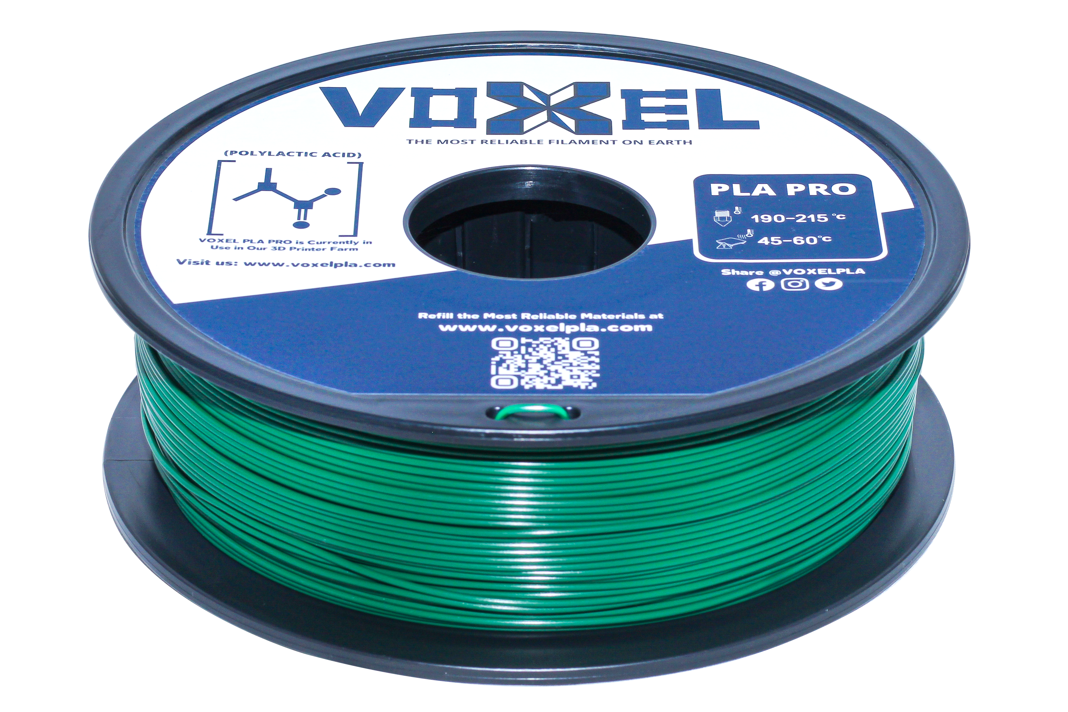VOXELPLA PLA+ HS (Pro) Forest Green 1.75mm Filament (1kg / 3kg) by VoxelPLA