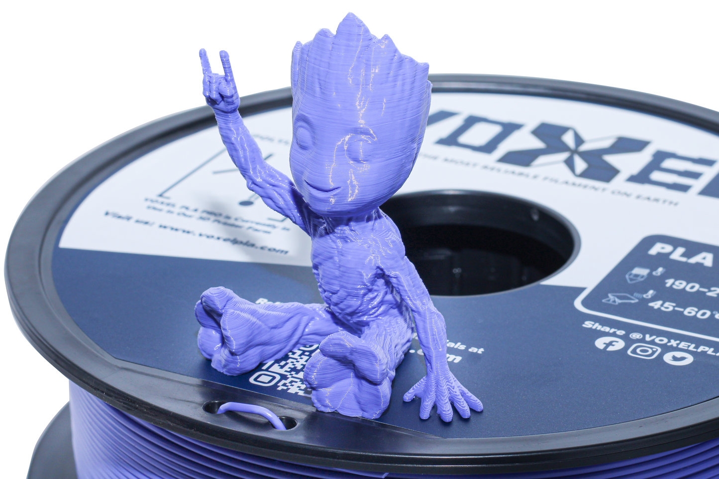 VOXELPLA PLA Plus (Pro) Lavender Purple 1.75mm Filament (1kg)