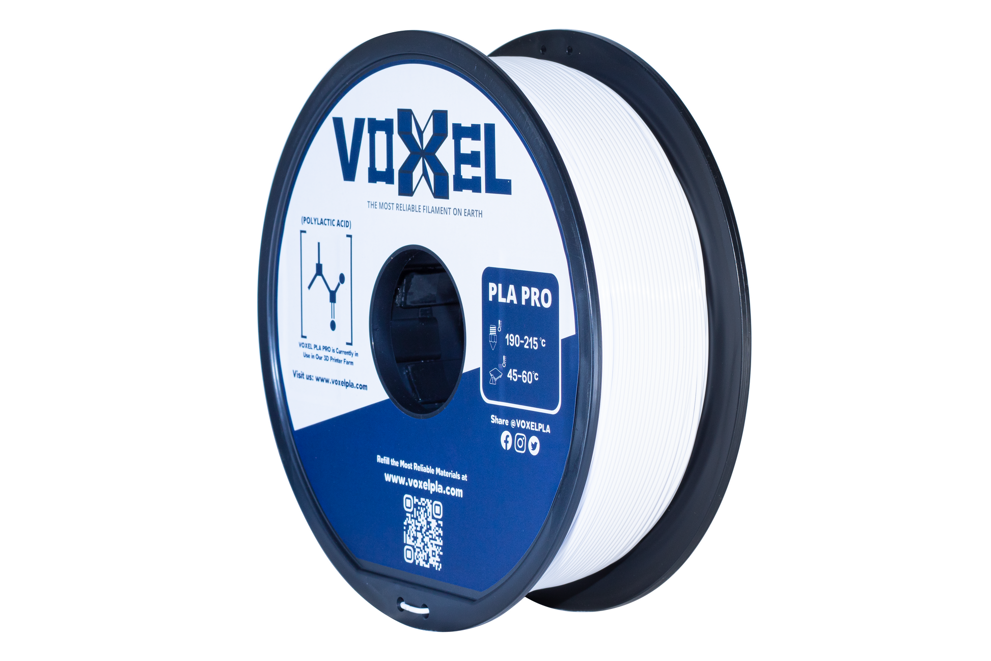 VOXELPLA PLA Plus (Pro) Cool White 1.75mm Filament (1kg)